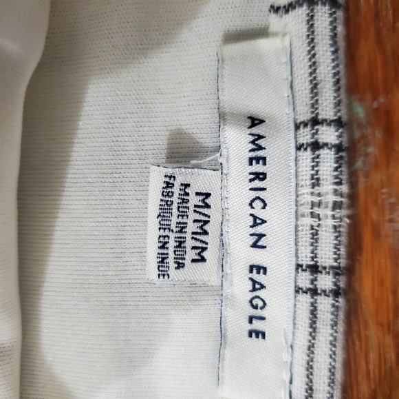 AMERICAN EAGLE White and Black Checkered Jumpsuit - Picture 3 of 8